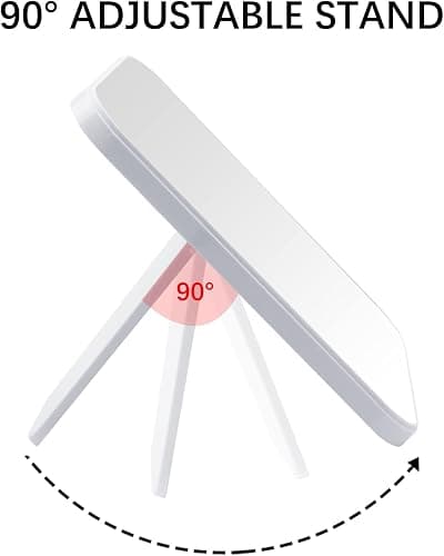DVHOK 8-Inch Desktop Makeup Mirror, Portable Princess Mirror,Table Desk Wall Hanging Dual-Purpose Square Mirror White thumbnail 5