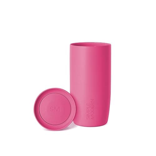 Simple Modern Travel Coffee Mug Tumbler with 360° Lid | Ceramic-Lined Insulated Stainless Steel Cold Brew Iced Coffee Cup | Gifts for Women Men Her Him | Voyager Signature | 16oz | Berry - Image 1