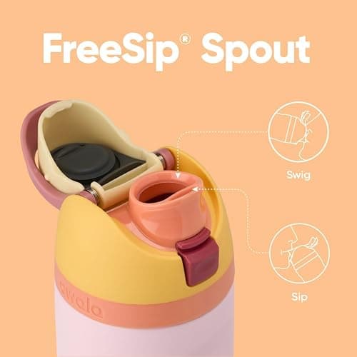 Owala FreeSip Insulated Stainless Steel Water Bottle with Straw for Sports and Travel, BPA-Free, 24 Ounce, Candy Store thumbnail 2