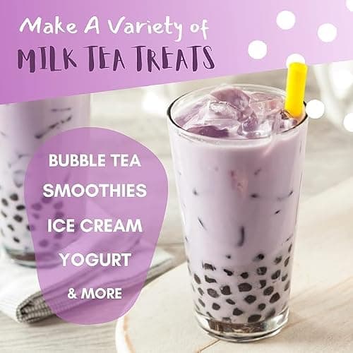 Flavfar Premium Instant Taro Milk Tea Kit with Authentic Brown Sugar Tapioca Boba and Straws | Ready in Just 25 Seconds | Perfect for Home, Parties, and Gift Giving - 5 Servings thumbnail 3