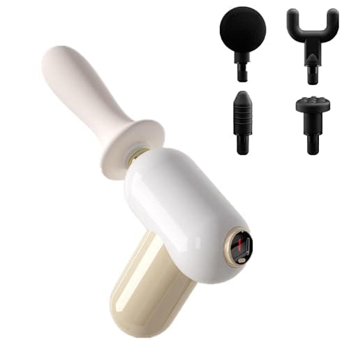 Mini Massager Gun for Women Back Massage with 5 Massage Gun Heads Wand Thera Gun Attachments 8 Speeds Massage Gun Deep Tissue - Image 1