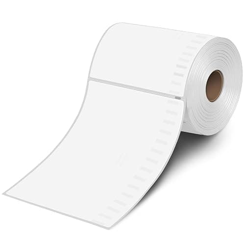 L LIKED 220 PCS 4"x6" Thermal Shipping Labels, Perforated White, Strong Adhesive Direct Thermal Labels(1 Roll), Compatible with DYMO 4XL 1744907,Zebra, Rollo, Jadens, Nelko - Image 1