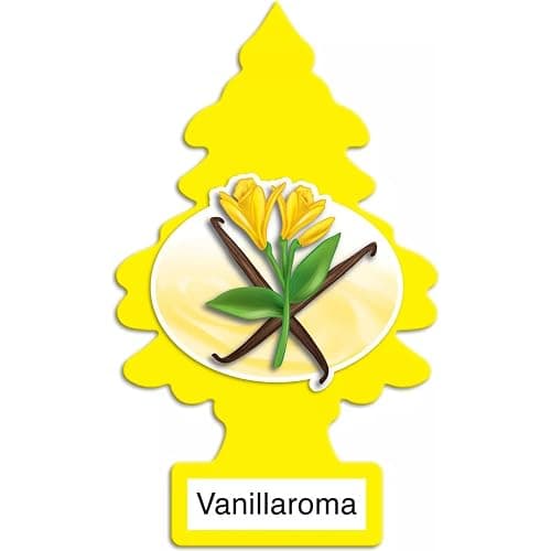 LITTLE TREES Car Air Freshener | Hanging Paper Tree for Home or Car | Vanillaroma | Pack of 6 - Image 1