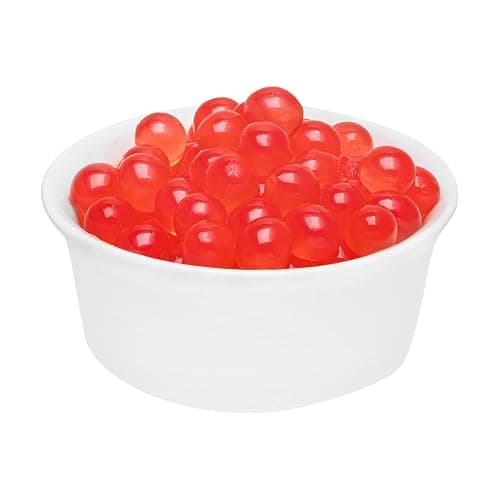 Tea Zone [1 Pound] Cherry Popping Pearls, Bursting Pearls for Teas, Shakes, Smoothies, Dessert Toppings - 1 Pound (Pack of 1) - Cherry thumbnail 9