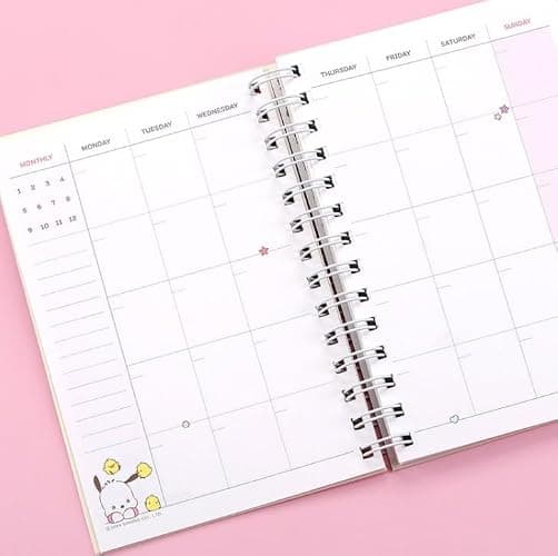 Generic New Version Cute Kitty Melody Friends 365 Daily Planner, 5 x 7 inches, Hard Cover (Ivory) thumbnail 4