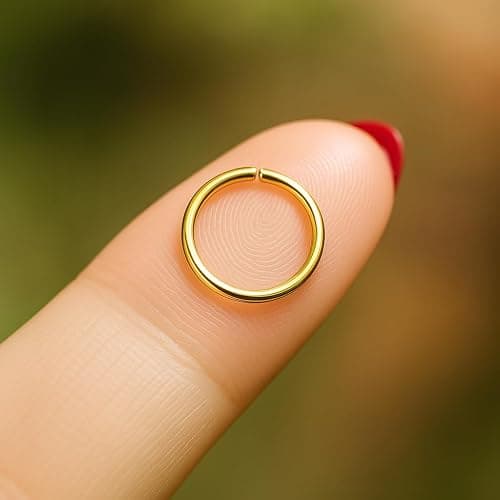 Gold Helix Hoop Earring, Cartilage hoop Tiny Cartilage Ring,Cartilage earring,Tragus earring,Helix ring,piercing earring,Gift for her,single hoop ring thumbnail 6