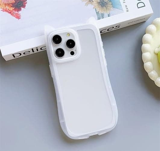 Sunswim Compatible with iPhone 14 Pro Max Case Cute Kawaii 3D Cat Ears Girls Women Clear Flexible Soft TPU Transparent Shockproof Protective Phone Case Cover for iPhone 14 Pro Max-Clear thumbnail 7