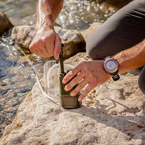 Survivor Filter PRO Portable Water Filter for Camping, Survival & Emergency | USA tested 3-stage 0.01 micron hand pump purifier, virus/bacteria/parasite & heavy metal removal, BPA-free, backpacking thumbnail 2