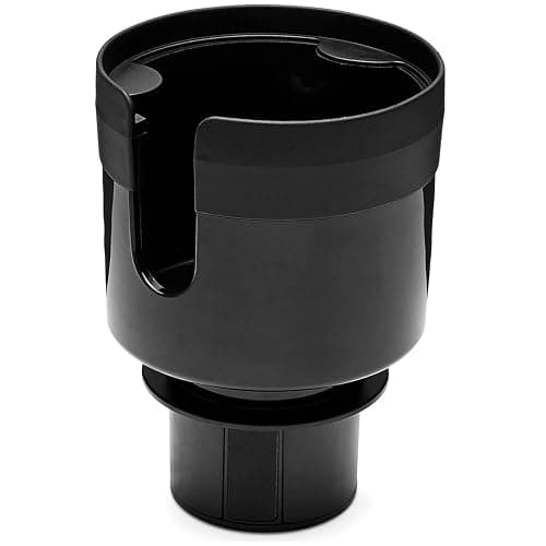 Amazon Basics Car Cup Holder Expander with Adjustable Base, Fits Large Bottles 3.4 to 3.8 in Diameter, Securely Holds Yeti, Hydro Flask and More, Black thumbnail 2