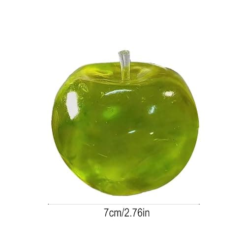 Stress Relief Toy, Stress Relief Green Fruit Toy Slow Rebound Clear Fruit Squeeze Fidget Toy Anxiety Relief Soft Stress Ball Pinch Sensory Toy (Cyan) thumbnail 3