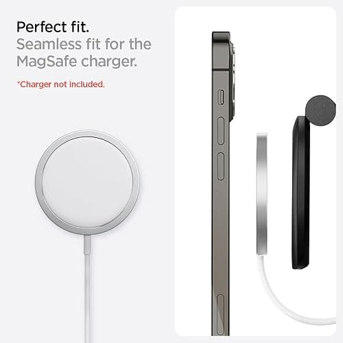 Spigen Mag Fit S Designed for MagSafe Charger Stand Aluminum Adjustable Phone Stand Compatible with iPhone 16/15/14/13/12, AirPods Pro 2/1, AirPods 4/3 (MagSafe Charger Not Included) - Black - Black thumbnail 3