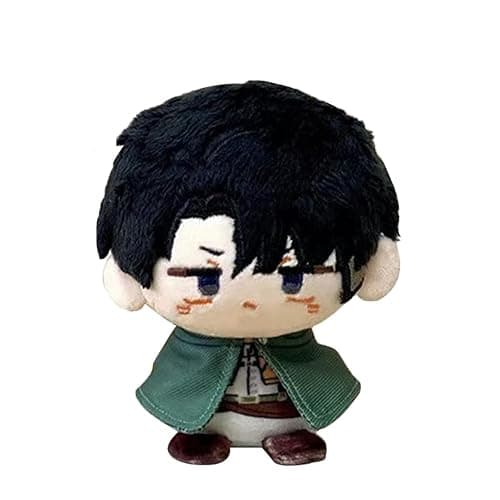 MABAIUDE Eren Jaeger Soft Figure Levi Keychain Pendant Anime Pillow, 4'' Mini Hug Pillow Cushion Sofa Decoration Xmas Gifts - Image 1