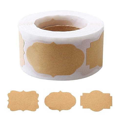 300 Pcs Gift Tags Stickers Name Labels Stickers, Self-Adhesive Handmade Bottle All-Purpose Jar Labels for Presents Christmas Decoration Jars Food Craft - Image 1