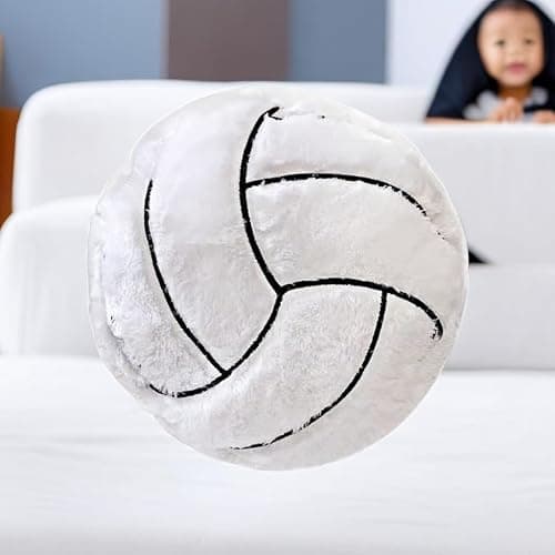 Volleyball Sports Pillow Fluffy Soft Throw Pillow Toy ，14" Durable Sport Basketball Plush Toys,Plush Pillow Toys Gift for Kids Boy Girls Children Room Decoration thumbnail 2