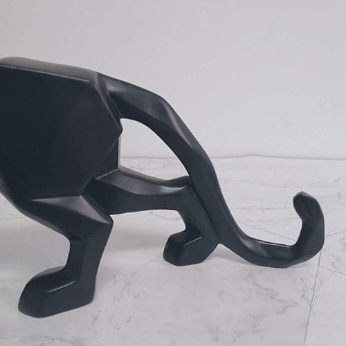 ASNOMY Nordic Modern Polyresin Cheetah Figurine Home Decor, Originality Home Decoration Furnishing Animal Ornament Resin, Resin Statues Home Decor Ornament Figures, Black thumbnail 5