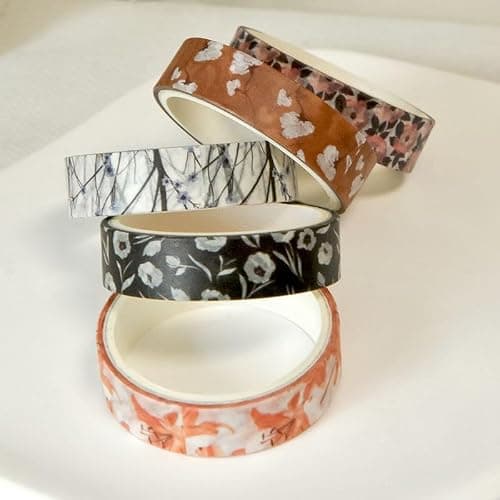YUBX Flowers Washi Tape Set 60 Rolls Floral Patterns Decorative Skinny Blooms Masking Tapes for Arts, DIY Crafts, Journals, Planners, Scrapbook, Wrapping (Spring) thumbnail 7