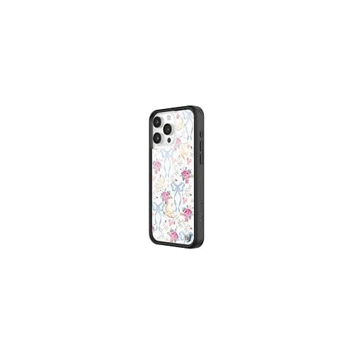 Wildflower Cases - Compatible with iPhone 16 Pro Max | Protective Black Bumper, 6.5ft Drop Test Certified, Women Owned Small Business | Pink, White, Floral, Doves, Trendy, Cute | Lovey Dovey thumbnail 2