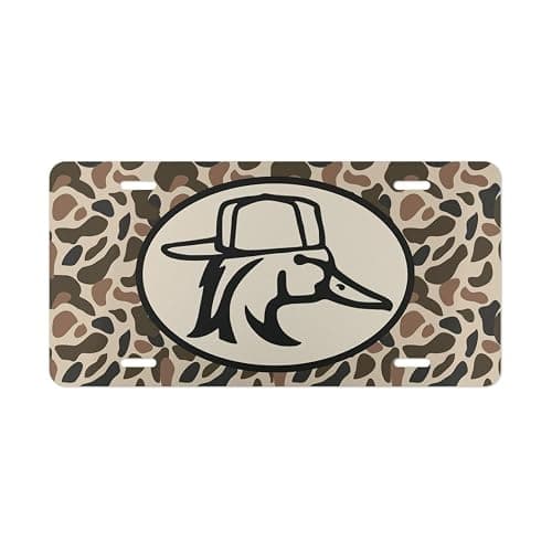 Old School Camo "Redneck Duck" Vanity Plate/Hunting License Plate/Country Life Vehicle Tag/Vintage Camo Truck Tag/Farm Life Plate - Image 1