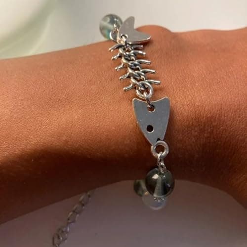 TYATVS Whimsy Twee Fish Bracelet for Women Whimsical Star Beaded Bracelets Y2k Aesthetic 2000s Punk Accessories thumbnail 4