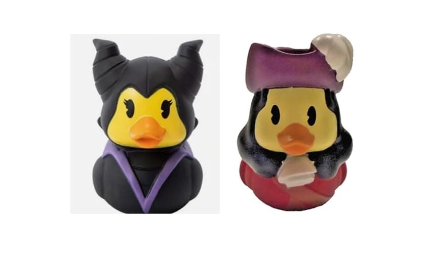 Just Play Rubber Duck Duckalooz 2 Pack - Maleficent & Captain Hook Villains - Bath Toys - Image 1