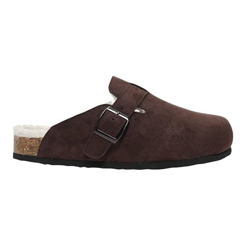 Women Slip-On Clog with Cork Footbed Fuzzy Faux Fur Mule Slide Sandals Shoes thumbnail 2