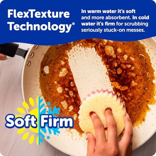 Scrub Mommy Kitchen Sponges - Dual-Sided Dish Sponges for Scrubbing - Non-Scratch Cleaning Sponges for Washing Dishes, Bathroom & Multi-Surface Cleaning - Online Exclusive (3 Count) thumbnail 3