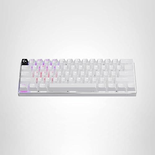 Logitech G PRO X 60 Lightspeed Wireless Gaming Keyboard, Ultra Compact TKL 60% Mechanical Keyboard for Windows PC, LIGHTSYNC RGB, Dual-Shot PBT Keycaps, GX Optical Linear Switches - White thumbnail 10