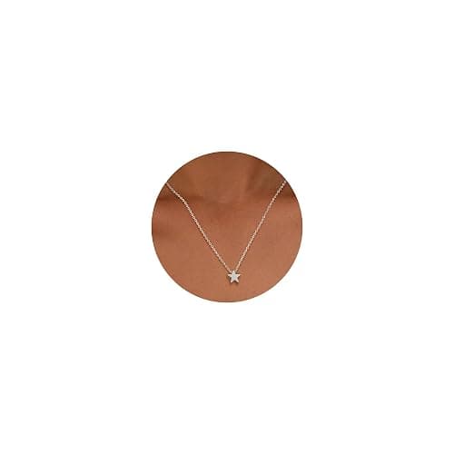 Valloey Rover Gold Necklace for Women 14K Gold Plated Circle Cubic Zirconia Pendant Necklace Dainty Twist Rope Chain Necklace Simple Jewelry Gift for Women - Image 1