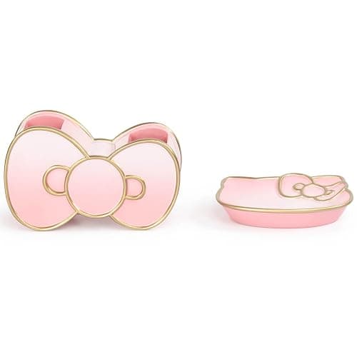 Jay Franco Hello Kitty Bathroom Accessories - 2 Piece Pink Resin Bathroom Décor and Storage Set Includes Toothbrush Holder and Soap Dish - Image 1