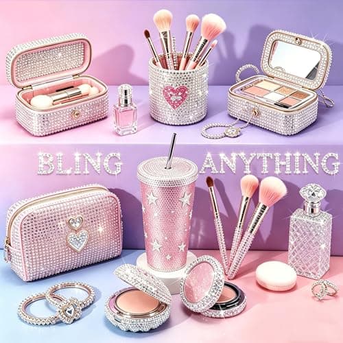 Gikboup 40000 Pcs 40 Colors Bedazzling Kit with Rhinestones,3mm Jelly AB Resin Flatback Gems with 4 B-7000 Glue, 40-Grid Storage Box, Tweezers, Trays and Tools for Crafts, Cups, Phone Cases thumbnail 5