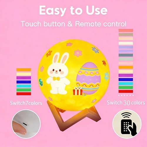 HOLA Paint Your Own Moon Lamp Kit, 2025 Updated USB Rechargeable, DIY Arts Supplies and Crafts Kit, Gifts for Kids Girls Boys Teens, Ages 6 7 8 9 10 11 12 13 14 15 16 Year Old Birthday thumbnail 5