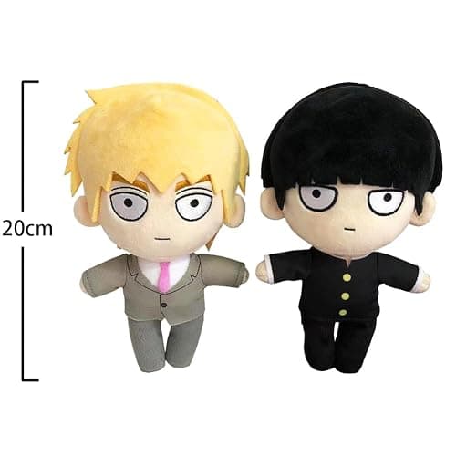 2pcs Mob Plush Kageyama Shigeo and Reigen Arataka Plush Figure, 20cm Anime Plushies Mob Stuffed Doll Mini Hug Pillow Nap Pillow Cushion Sofa Decoration thumbnail 3
