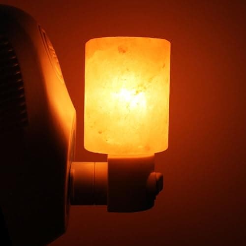 Syntus 2 Pack Himalayan Salt Lamp Natural Crystal Salt Light Glow Hand Carved Night Lights Wall Light, UL Listed Plug for Lighting, Decoration and Air Purifying thumbnail 6