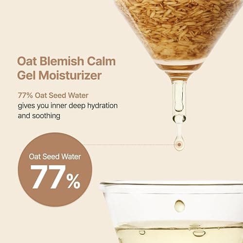 PURITO Oat In Calming Gel Cream, Non-Comedogenic, 77% Oat Seed Water Lightweight Water-Gel Face Moisturizer, Fragrance-Free, Vegan Korean Skincare, Sensitive & Blemish-Prone Skin, 100 mL thumbnail 3
