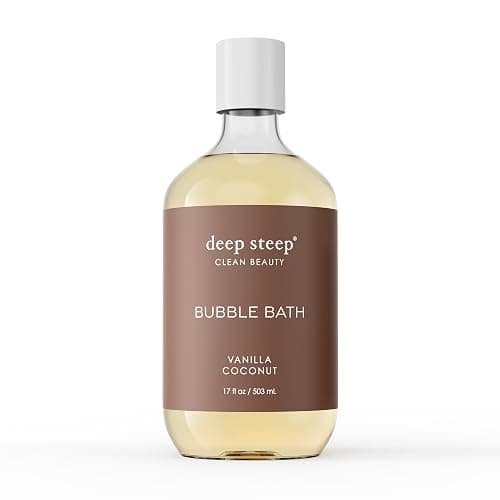 Deep Steep Bubble Bath, Vanilla Coconut 17 oz – Hypoallergenic, Clinically Tested Soothing Soak with Shea Butter & Argan Oil – Sulfate-Free - Image 1