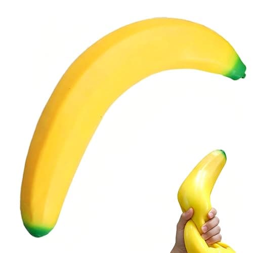 18In Giant Banana Squishy, 2026 New Jumbo Bannana Squishy Squeeze Toy, Slow Rising Soft Squishys Bananas Toys for Stress Relief - Image 1
