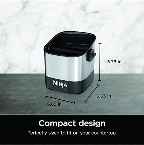 Ninja Luxe Café Knock Box, Accessories for Espresso Machine, Easy & Mess-Free Puck Disposal, Coffee & Espresso Grounds, Non-slip Base, Removable Bar, Holds 10 Double Shot Pucks, XSKKNOCKBOX thumbnail 2