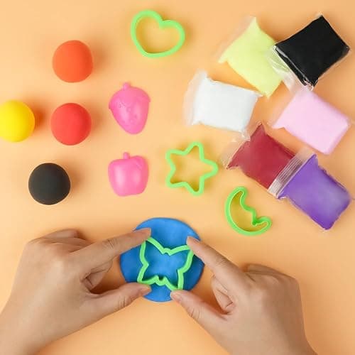 AUAUY Air Dry Clay, 60Pcs Ultra Light Modeling Clay with 6 Sculpting Tools | DIY Creative Magic Clay, No-Toxic Modeling Clay & Dough, Arts and Crafts Kits for Boys Girls, Best Gifts for Kids thumbnail 5