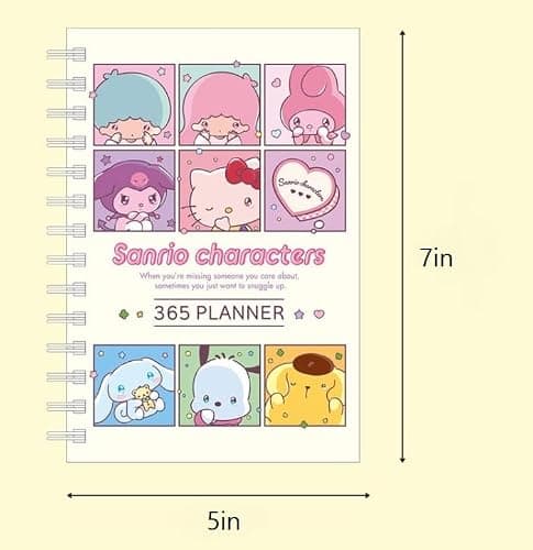 Generic New Version Cute Kitty Melody Friends 365 Daily Planner, 5 x 7 inches, Hard Cover (Ivory) thumbnail 2
