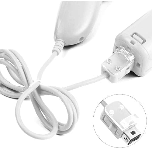 NC Nunchuck Controller Joystick Gamepad Replacement for wii Nunchuck Controller, Compatible with Nintendo Wii & Wii U Video Game Gamepads (White 1PCS) thumbnail 3