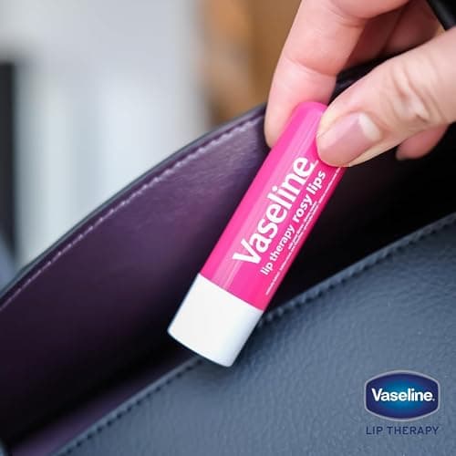 Vaseline Lip Therapy Care Rosy, Fast-Acting Nourishment, Ideal for Chapped, Dry, Cracked, or Damaged Lips, Lip Balm, 4-Pack, 0.16 Oz Each thumbnail 6