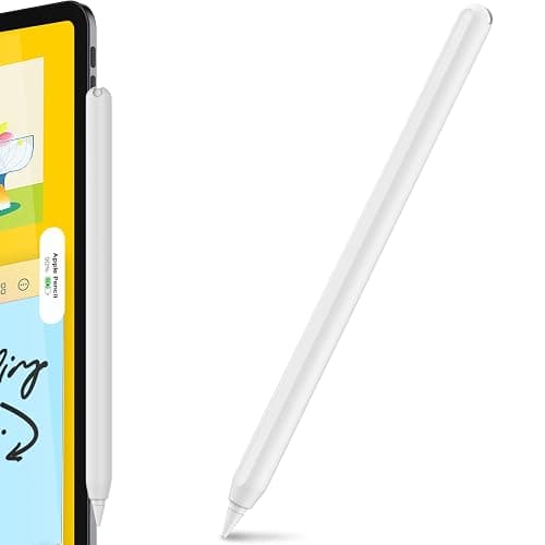 AhaStyle Silicone Case for Apple Pencil 2nd Generation & Apple Pencil Pro (2024) Sleeve Skin Ultra Thin Apple Pencil Protective Cover Compatible with Magnetic Charging and Double Tap (White) - Image 1