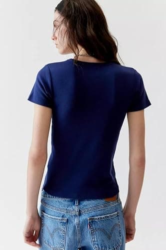 Y2k Aesthetic Graphic Baby Tees for Women Tight Short Sleeve Crop Tops 90s Teenagers Shirt Clothing Summer 2025 thumbnail 2