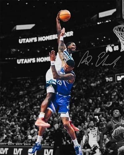 Ikonic Fotohaus Anthony Edwards Monster Dunk Signed Photo Autograph Print Wall Art Home Decor, 8 x 10 Inch, White thumbnail 2