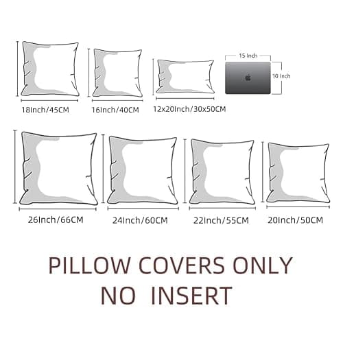 Fancy Homi 2 Packs Boho Decorative Throw Pillow Covers 18x18 Inch for Living Room Couch Bed Sofa, Rustic Modern Farmhouse Home Decor, Soft Corduroy Cream Square Cushion Case 45x45 cm thumbnail 8