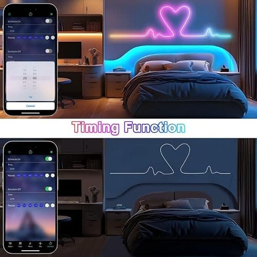Cozylady RGB Neon Light LED Rope Light (6M/20Ft) | Waterproof Bluetooth APP Remote Control Music Sync Strip Light,24V Flexible DIY Silicone Light for Indoor Outdoor Decoration thumbnail 6