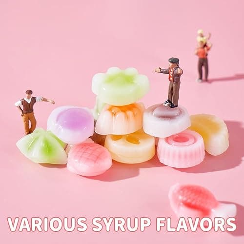 Halfoma Wax Bottles Candy with Syrup in the middle,Assorted Fruit Flavors,Various styles,Suitable for Chewing to Relieve Stress, Playing Games, and Various Gatherings,128 Candies,238g thumbnail 3