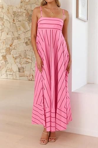 Watermelon red maxi dress for the summer thumbnail 4