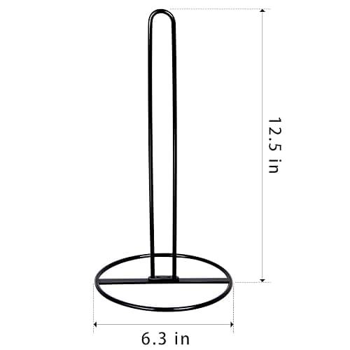 Paper Towel Holder Countertop, OBODING, Kitchen Paper Towel Stand Holder for Kitchen Organization and Storage, Paper Towel Holders for Standard and Large Size Rolls (Black) thumbnail 3