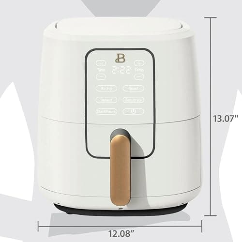 Beautiful by Drew 6-Quart Digital Air Fryer, TurboCrisp Technology, Touch-Activated Display, 1750W, 90–400°F, Dishwasher-Safe Basket thumbnail 8